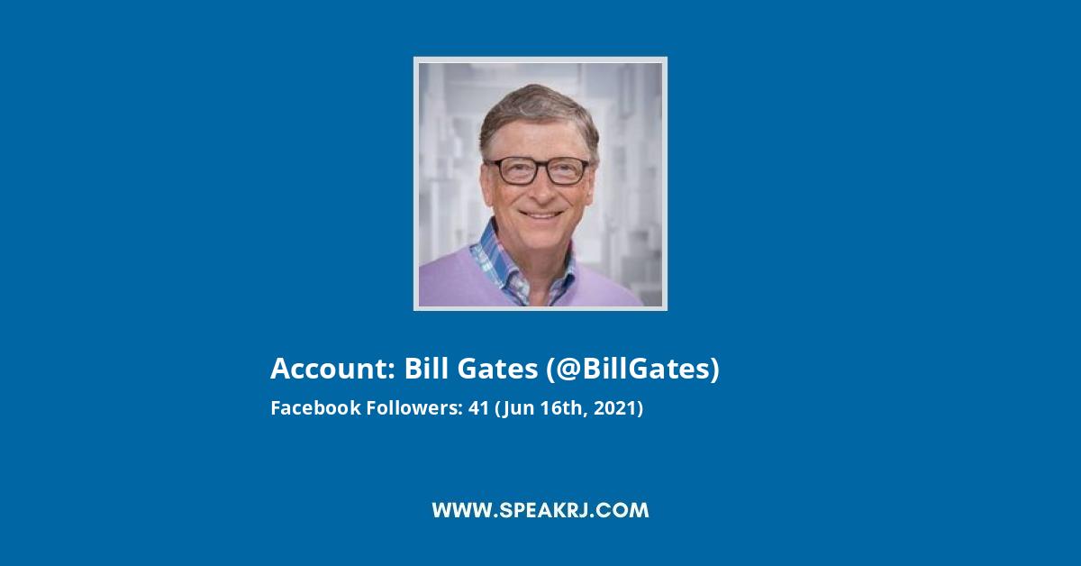 Bill Gates Facebook Followers Statistics / Analytics SPEAKRJ Stats