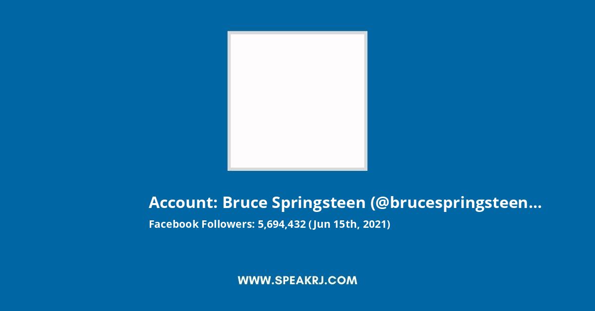 Bruce Springsteen Facebook Stats