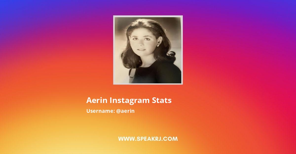 aerin Instagram Followers Statistics Analytics SPEAKRJ Stats