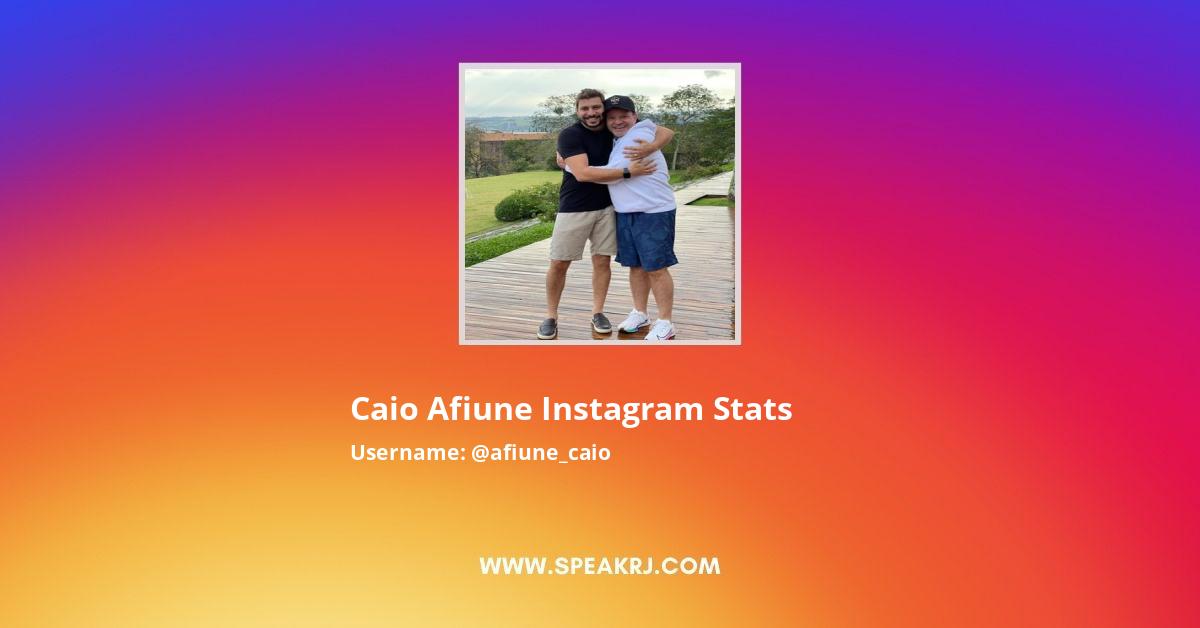 Caio Afiune Instagram Followers Statistics Analytics Speakrj Stats