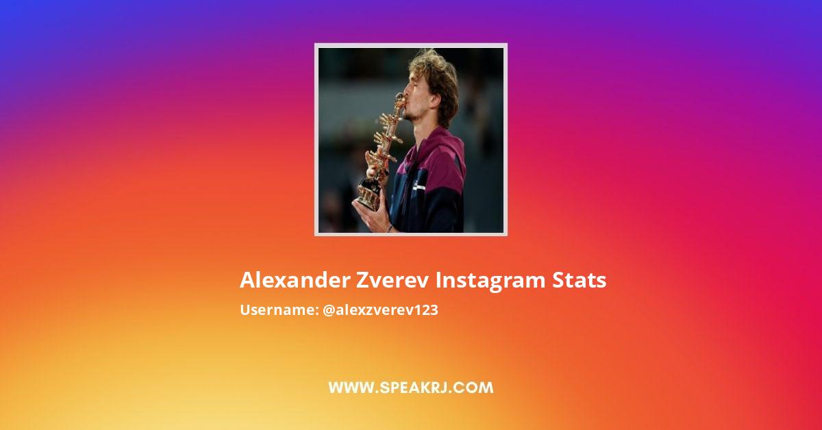Alexander Zverev Instagram Followers Statistics Analytics Speakrj Stats