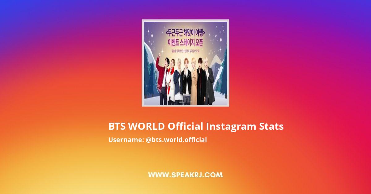BTS WORLD Official Instagram Stats
