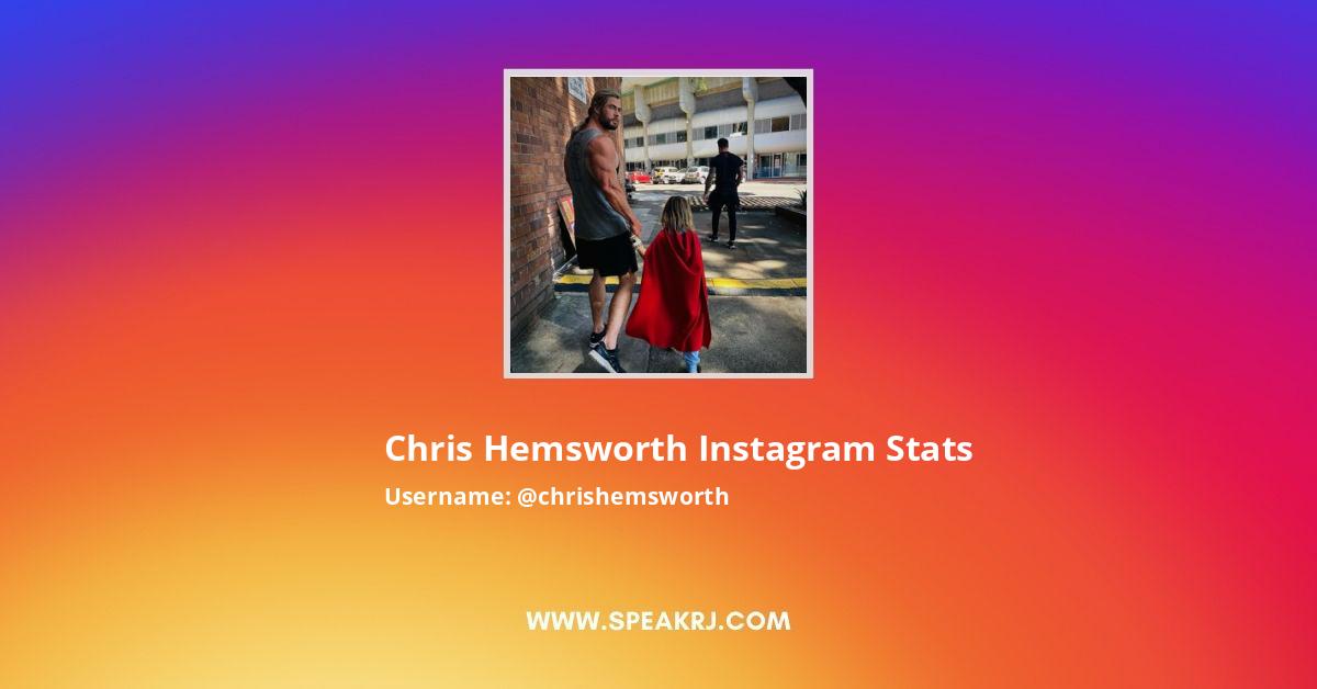 Chris Hemsworth Instagram Stats