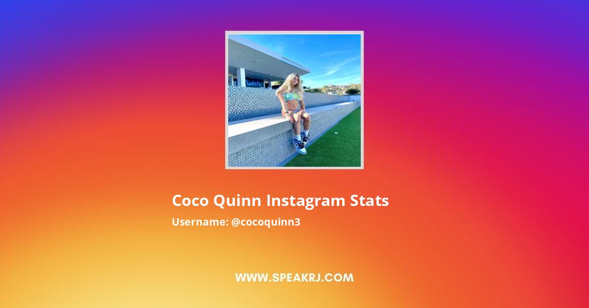 Coco Quinn Instagram Followers Statistics / Analytics SPEAKRJ Stats