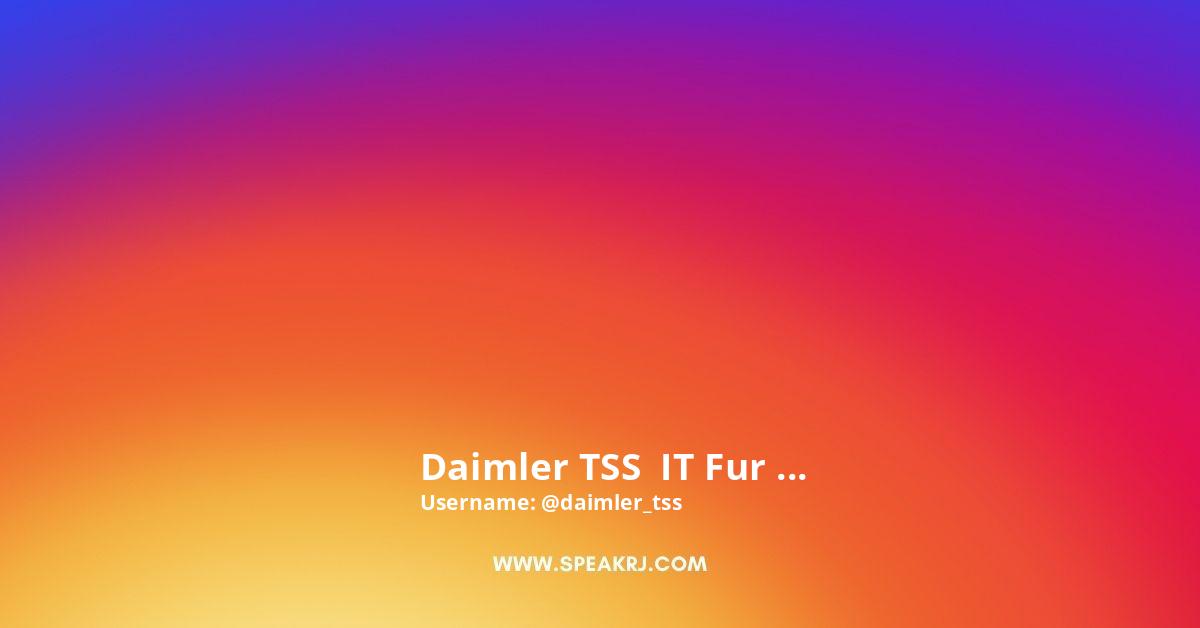 Daimler TSS IT für Daimler Instagram Pictures