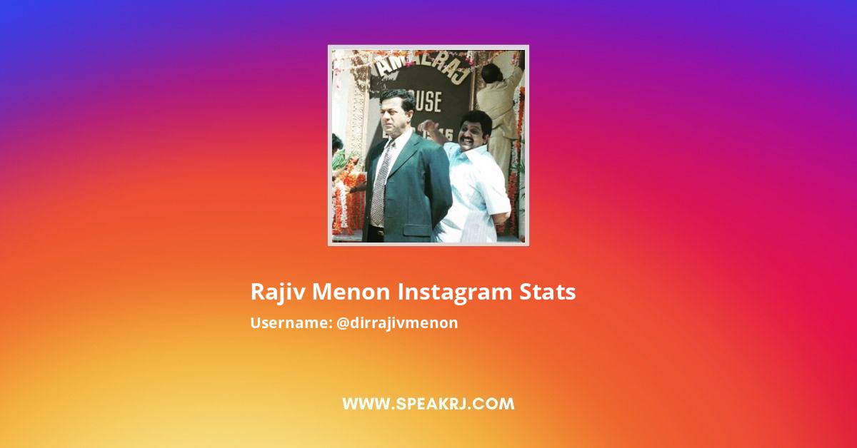 Rajiv Menon Instagram Pictures