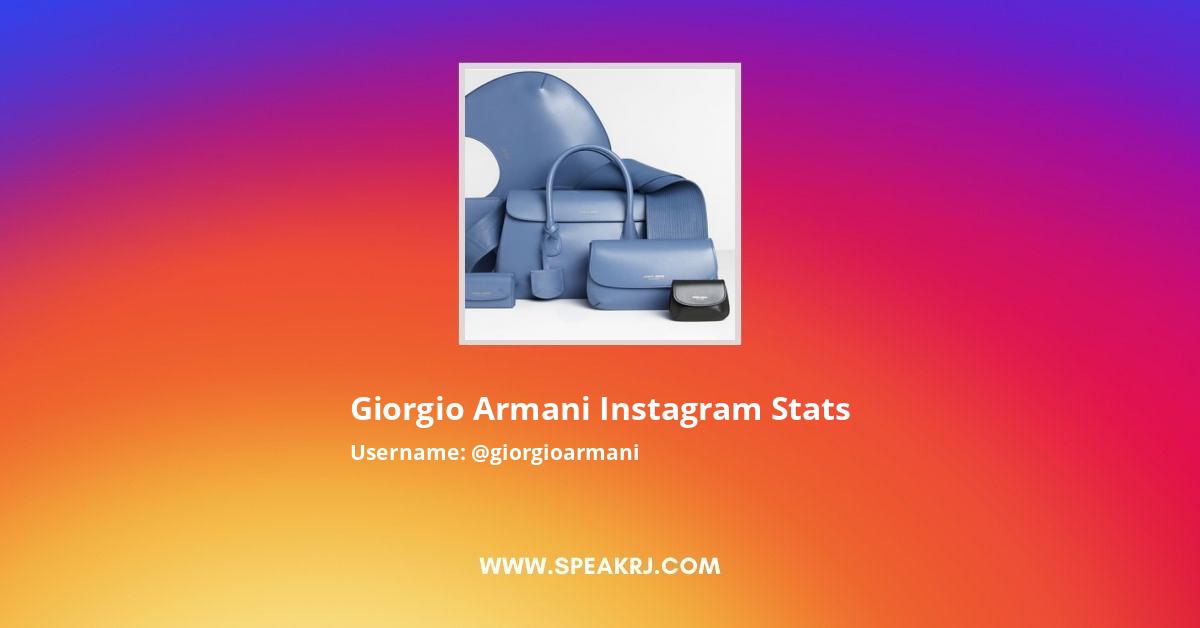 Giorgio Armani Instagram Followers Statistics / Analytics - SPEAKRJ Stats