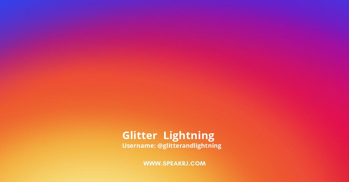 Glitter Lightning Instagram Pictures