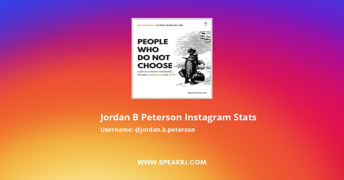 grøntsager miljøforkæmper Selvforkælelse Jordan.b.peterson Instagram Followers Statistics / Analytics - SPEAKRJ Stats
