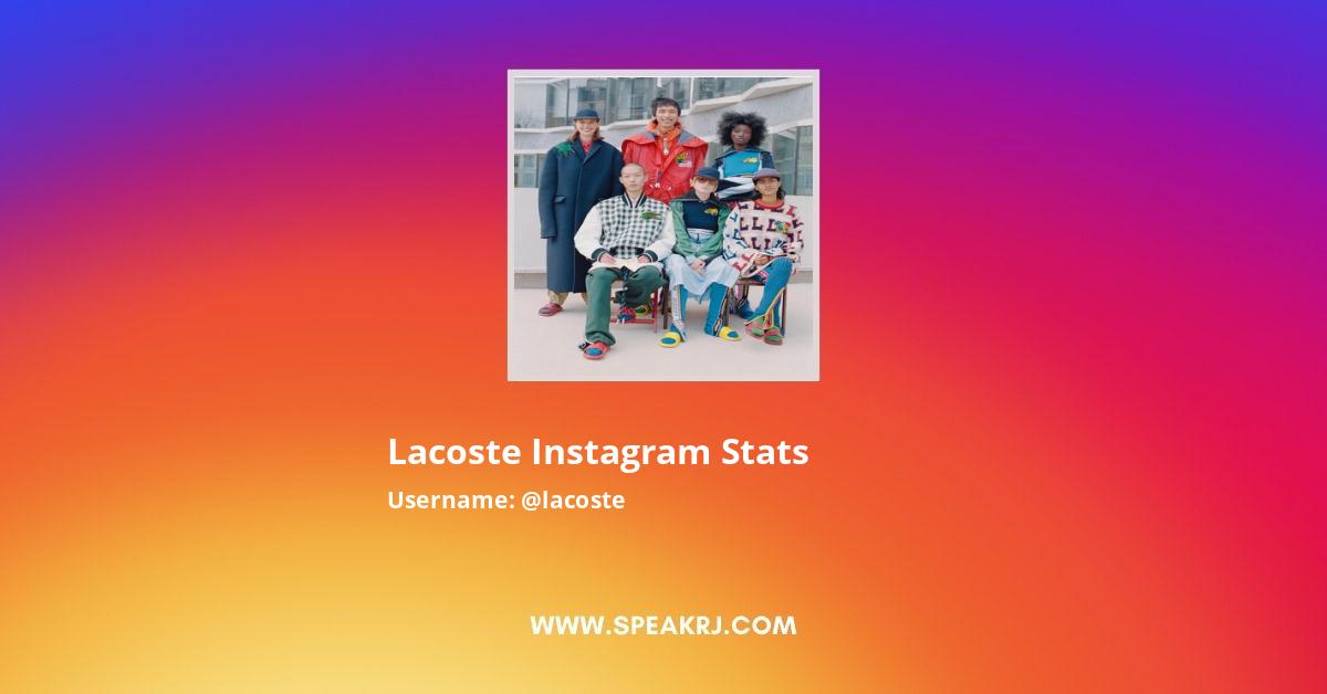 Lacoste Instagram Followers Statistics / - SPEAKRJ Stats