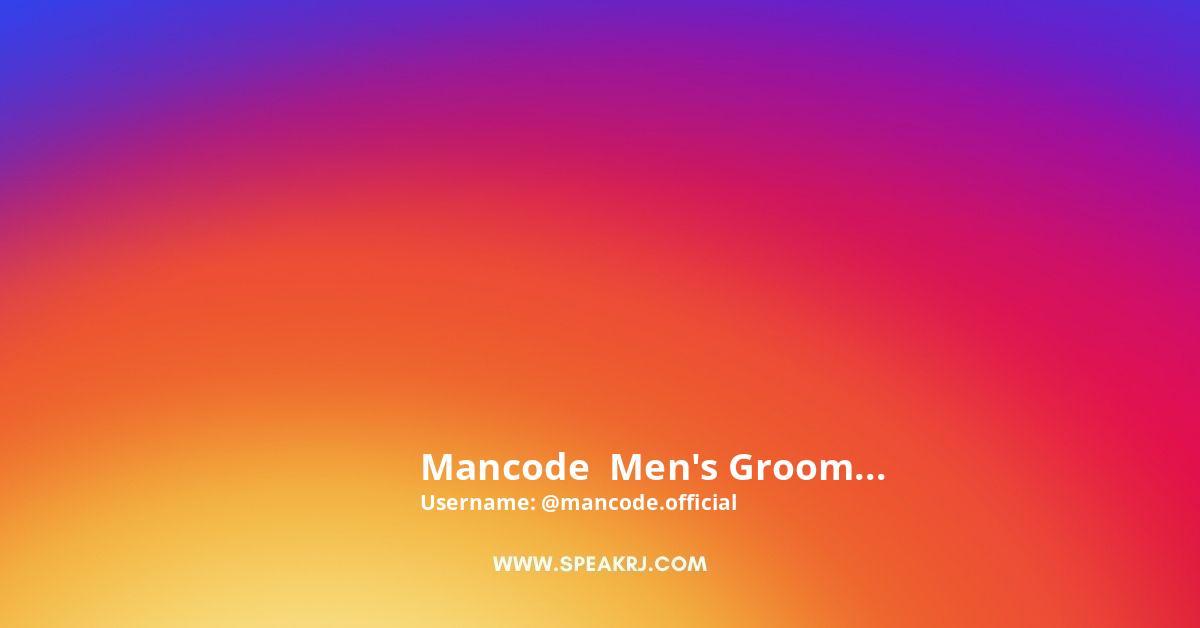 Mancode Mens Grooming Instagram Pictures