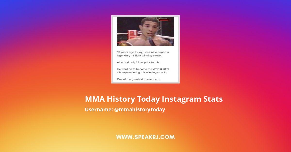 MMA History Today Instagram Pictures