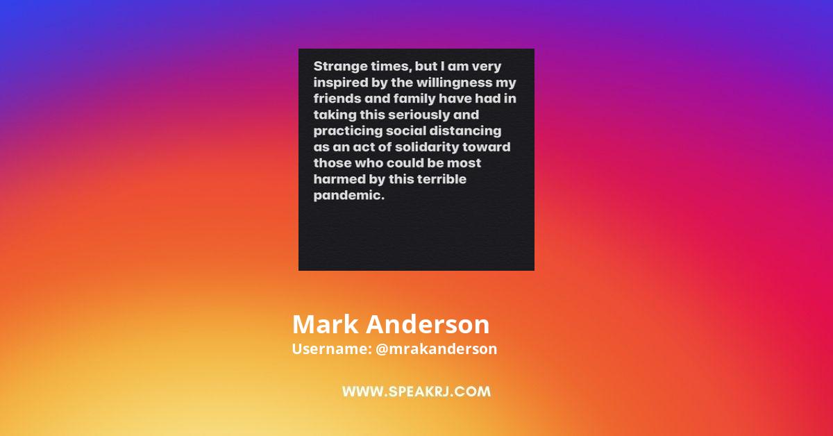 Mark Anderson Instagram Pictures
