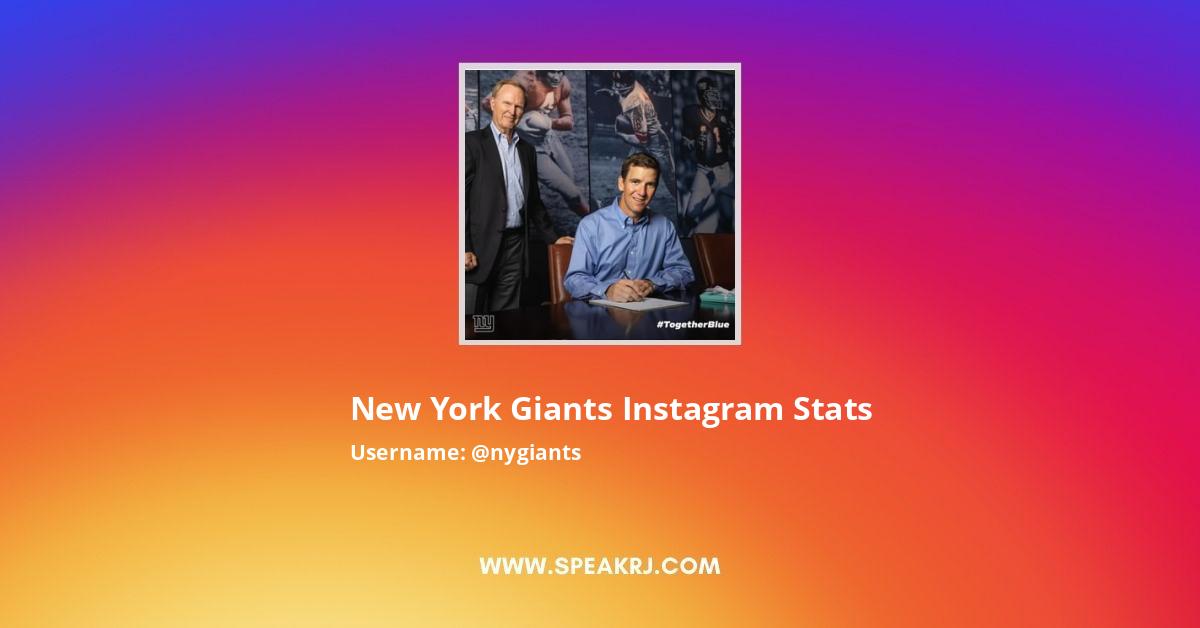 New York Giants Instagram Followers Statistics / Analytics