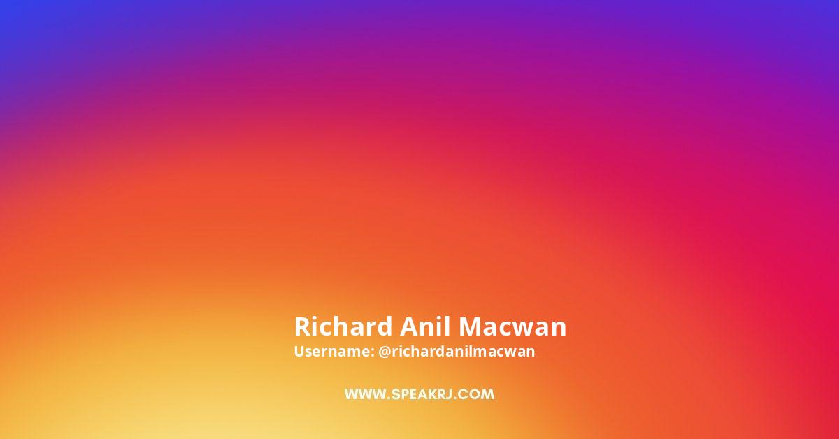 Richard Anil Macwan Instagram Pictures