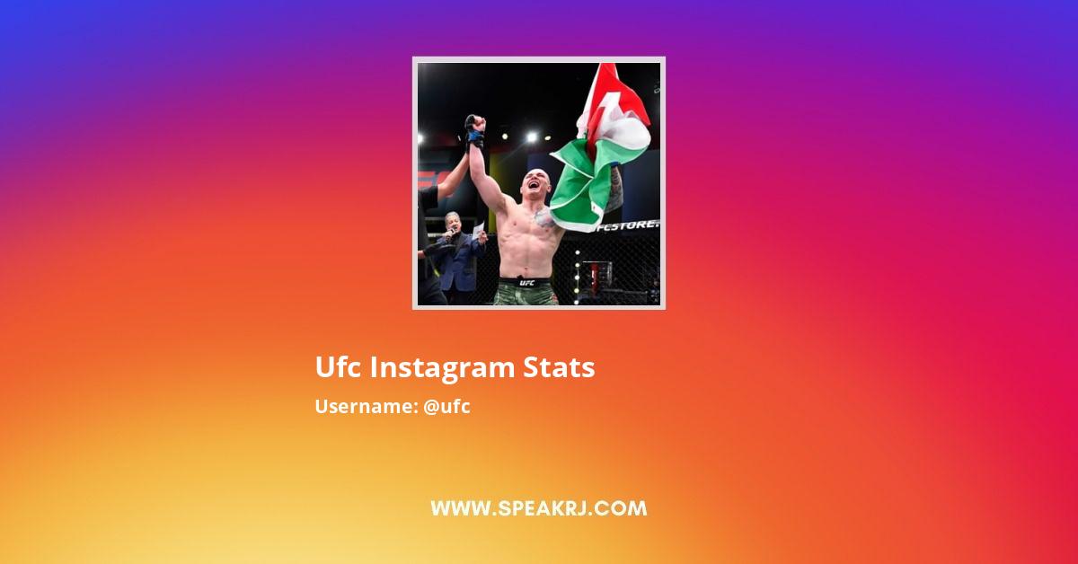 UFC Instagram Followers Statistics / Analytics SPEAKRJ Stats