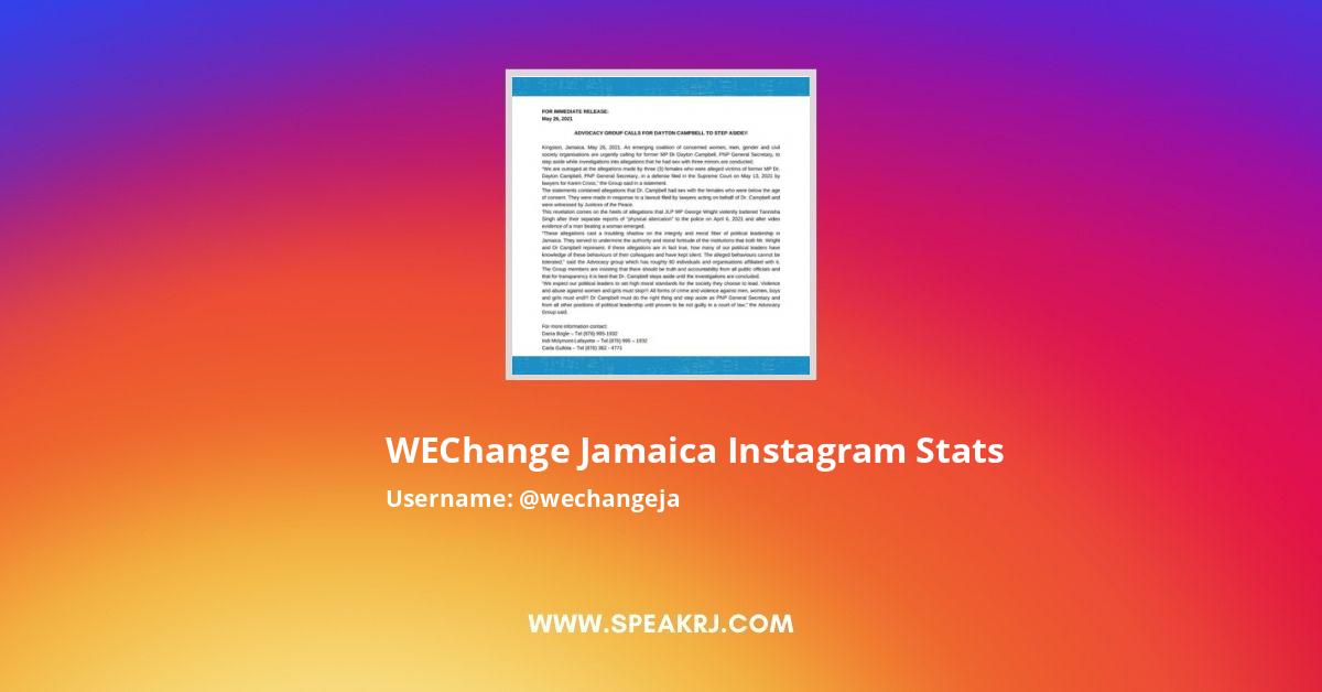 WEChange Jamaica Instagram Pictures