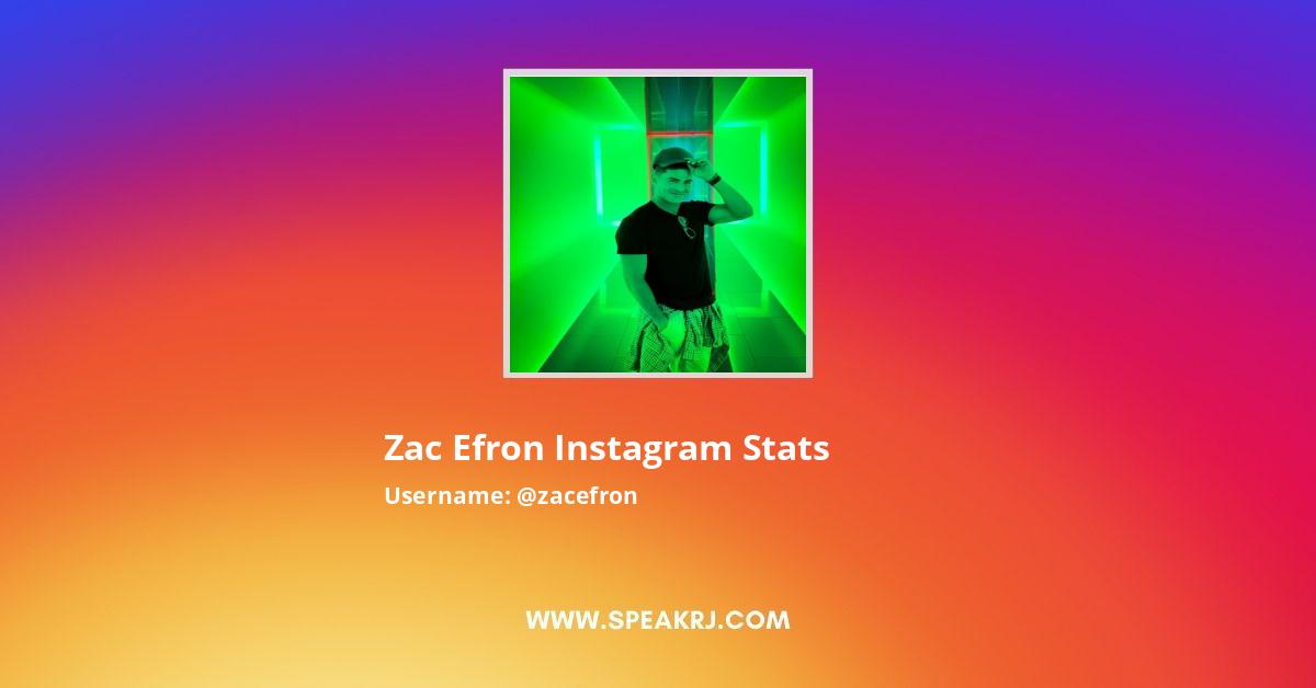 Zac Efron Instagram Stats