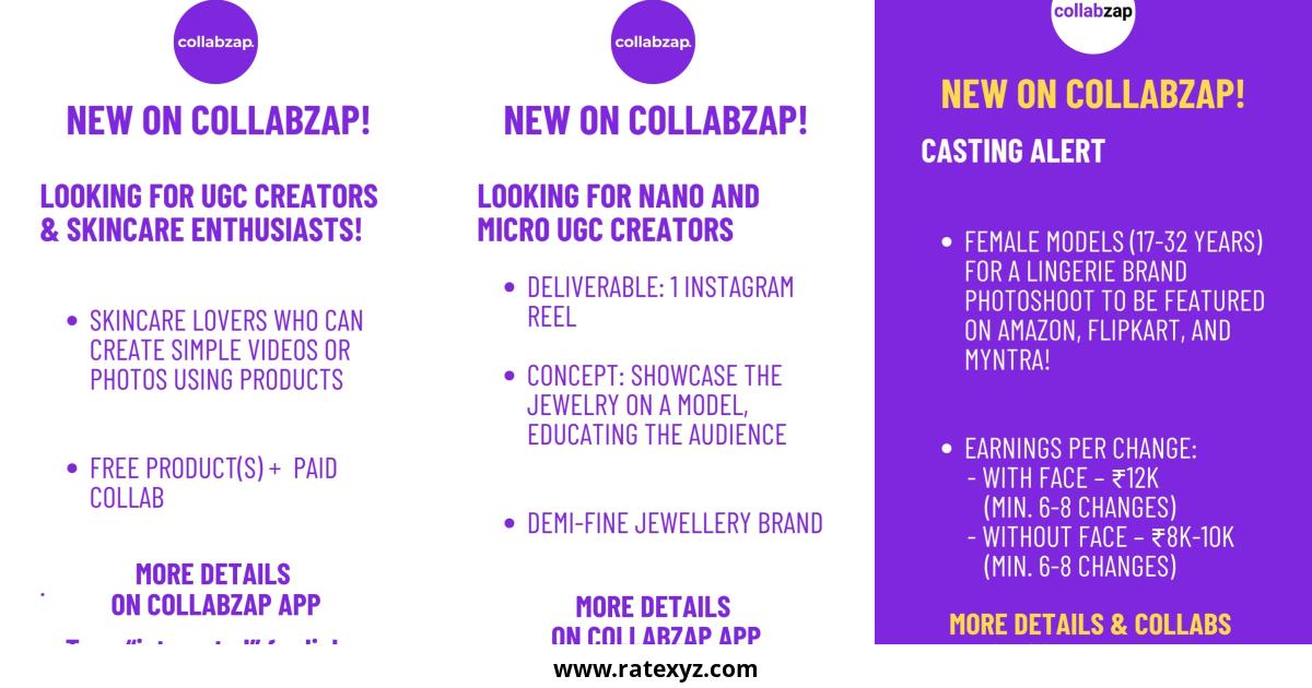 Collabzap Creatives Collab Network Instagram Pictures