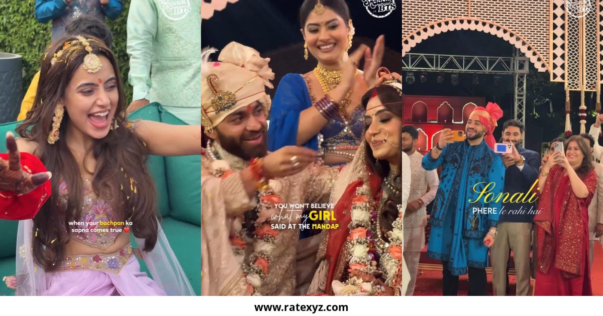 ShaadiBTS Wedding Content Creators Instagram Pictures