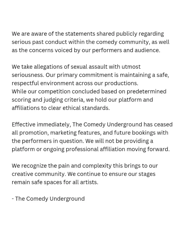 Post by San Francisco Comedy Competition