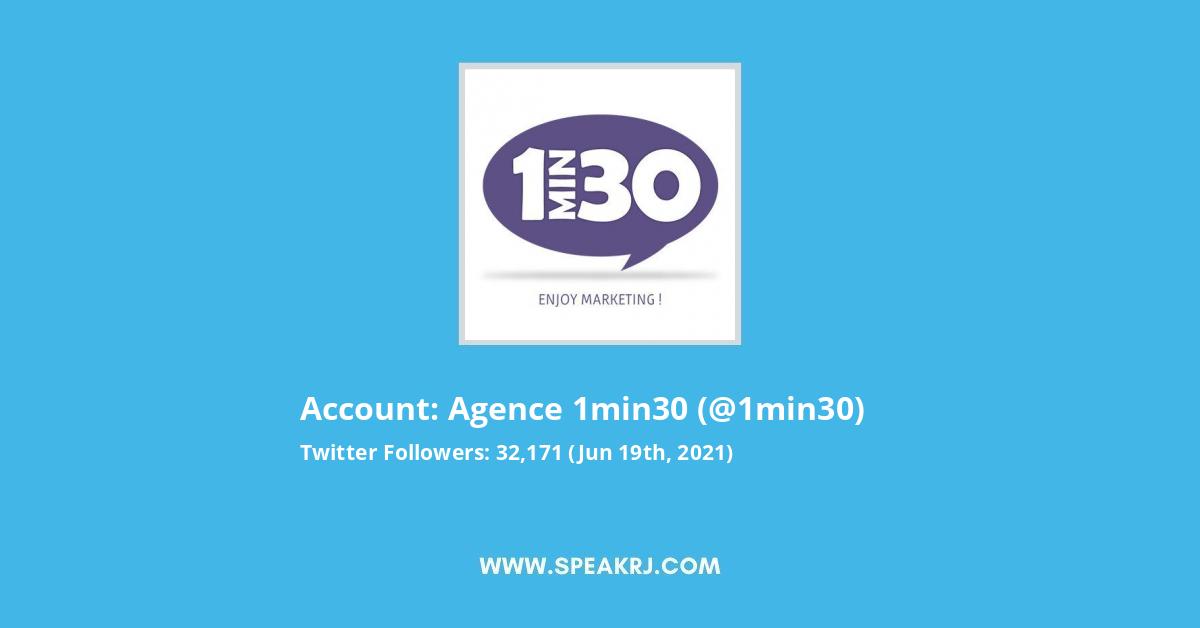 Agence 1min30 Twitter Stats