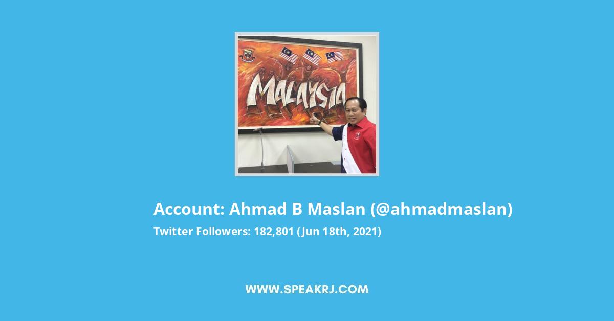 Ahmad b Maslan Twitter Stats