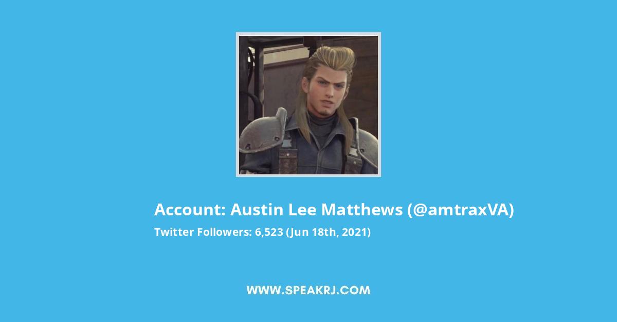Austin Lee Matthews Twitter Followers Statistics / Analytics - SPEAKRJ Stats