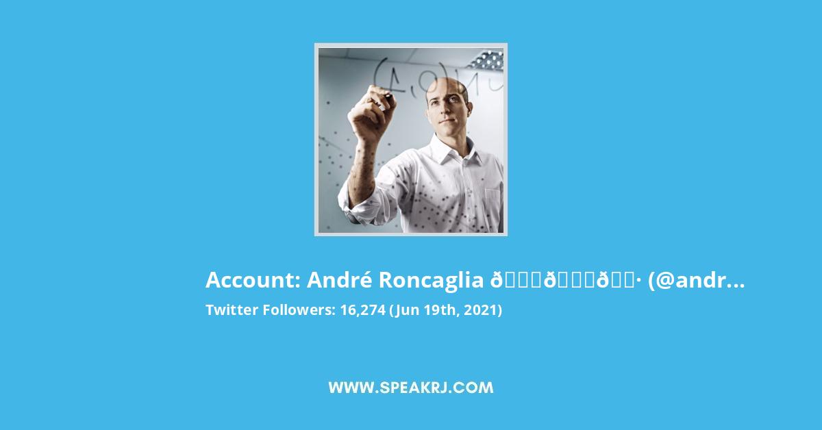 Andrรฉ Roncaglia ๐๐๐ท Twitter Stats
