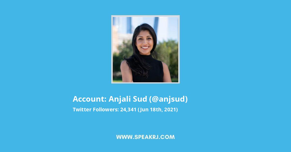 Anjali Sud Twitter Stats