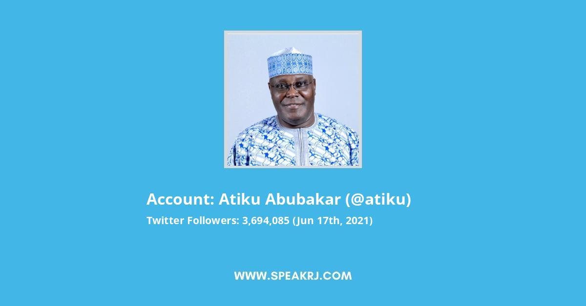 Atiku Abubakar Twitter Stats