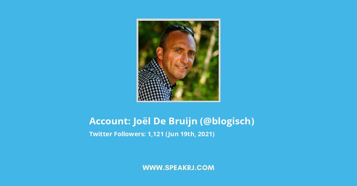 Joël de Bruijn Twitter Stats