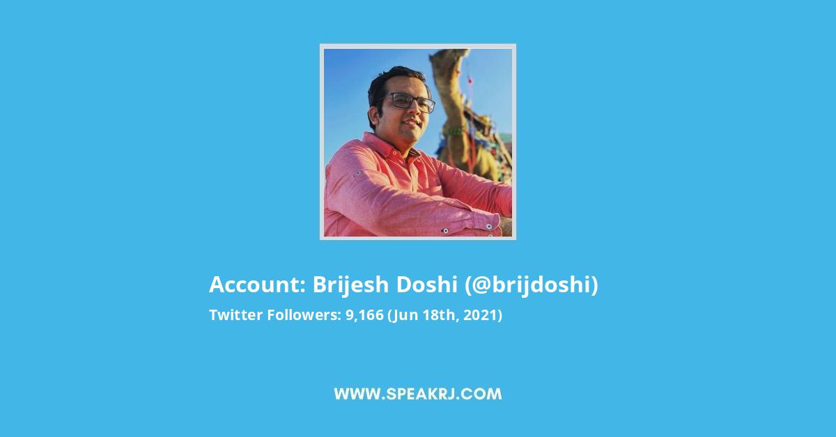 Brijesh Doshi Twitter Stats