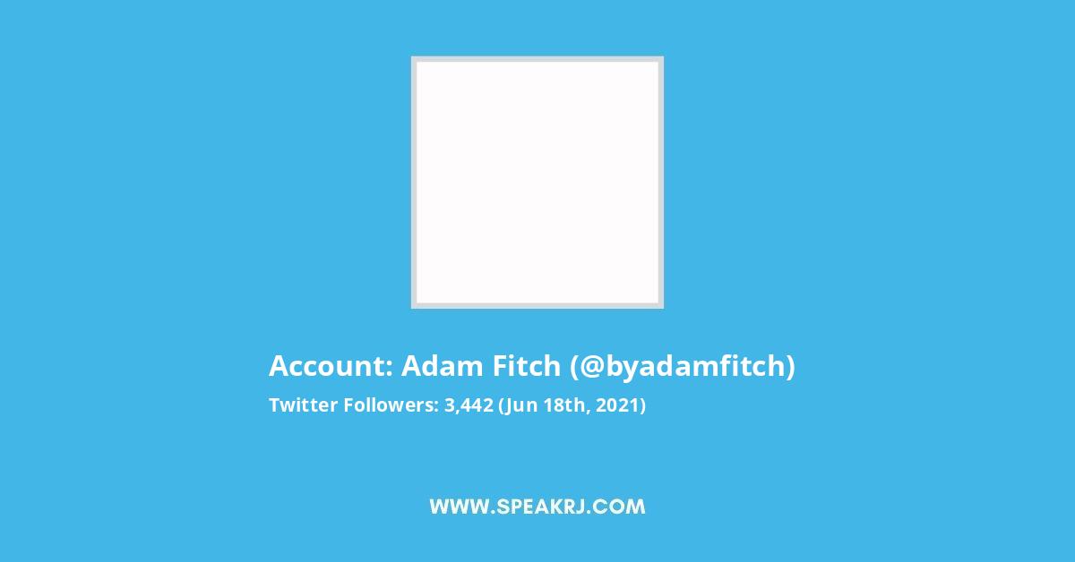 Adam Fitch Twitter Stats