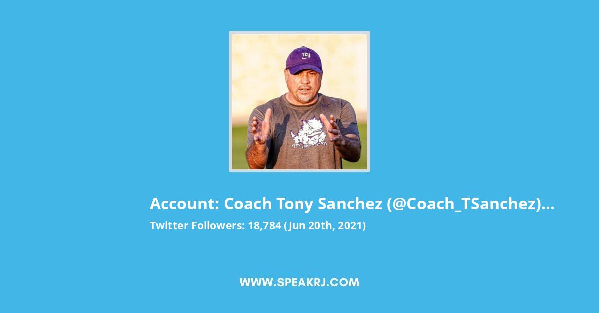 Coach Tony Sanchez Twitter Stats