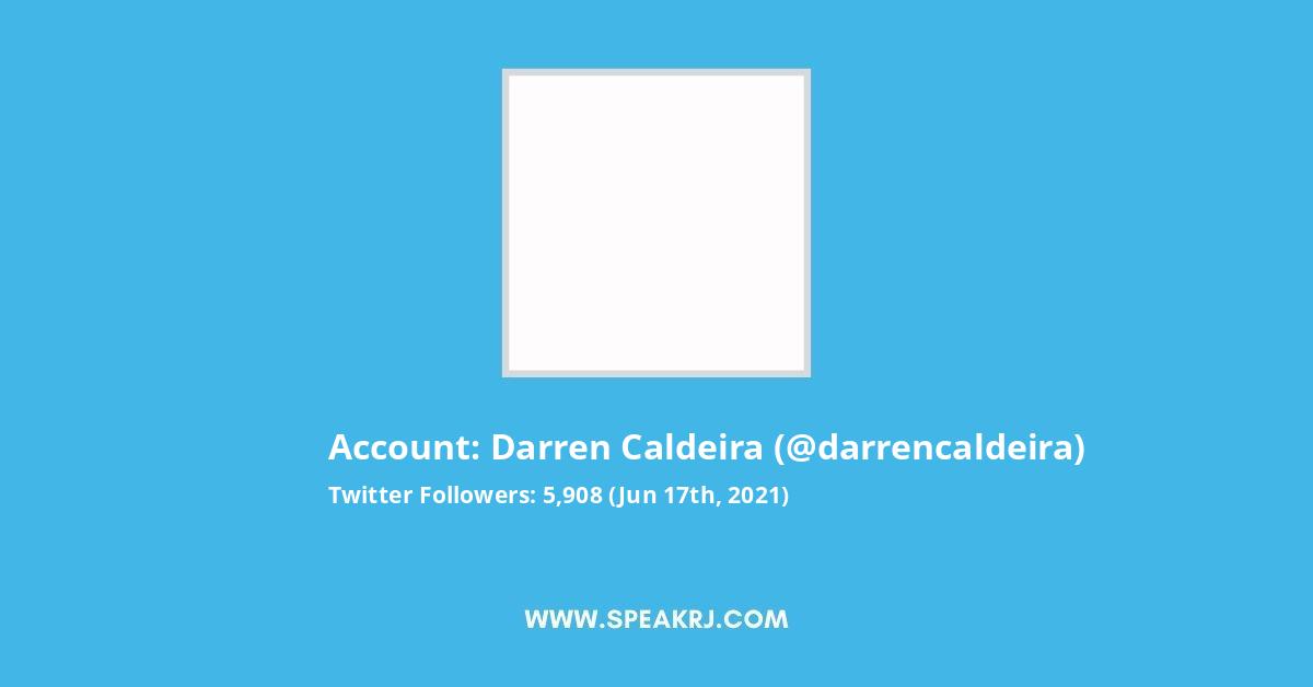 Darren Caldeira Twitter Stats