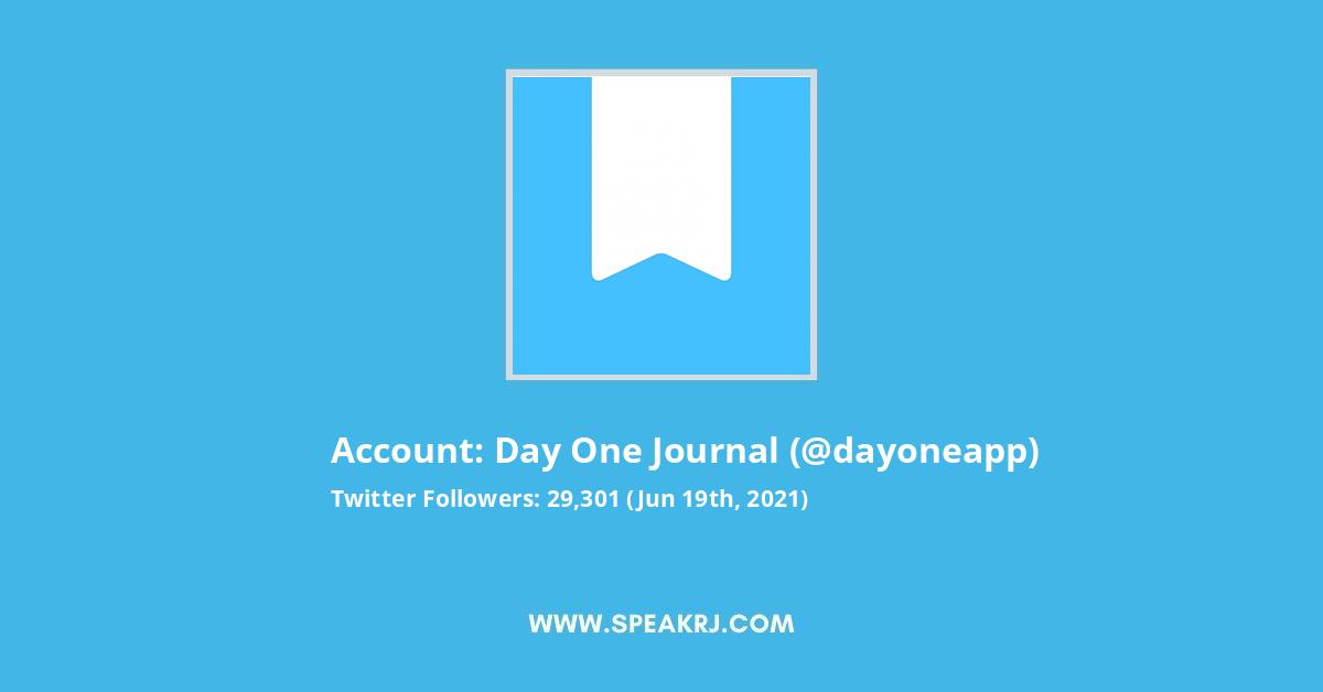 Day One Journal Twitter Stats