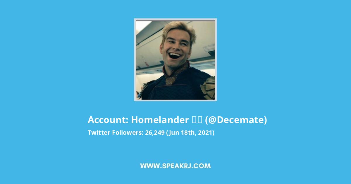 Homelander ☔️ Twitter Stats