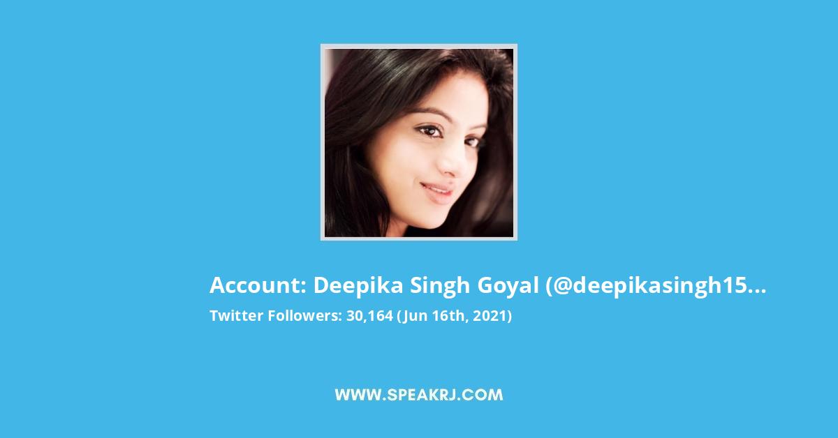 Deepika Singh Goyal Twitter Stats