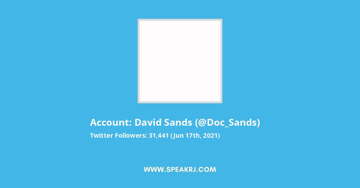 David Sands Twitter Stats