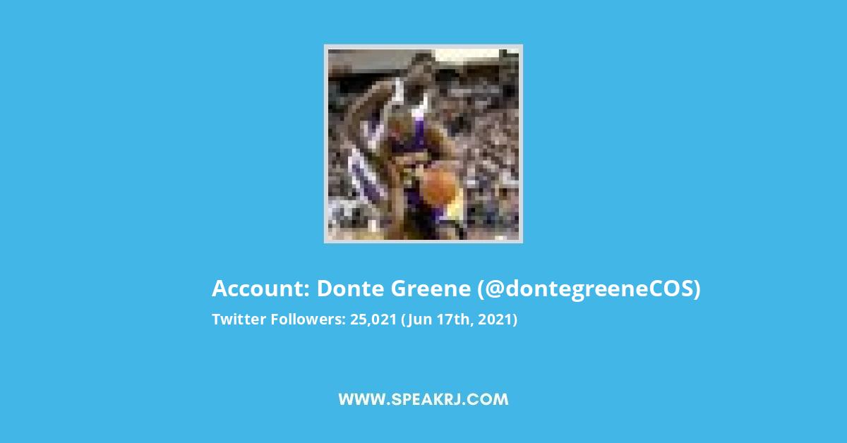 Donte Greene Twitter Stats