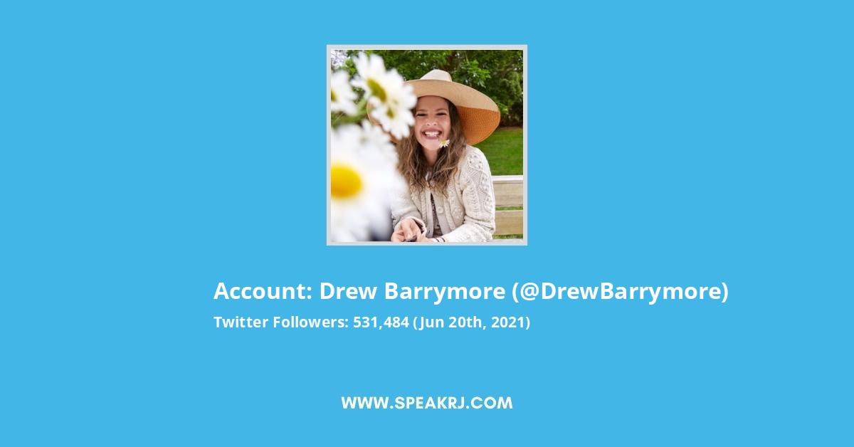 Drew Barrymore Twitter Stats