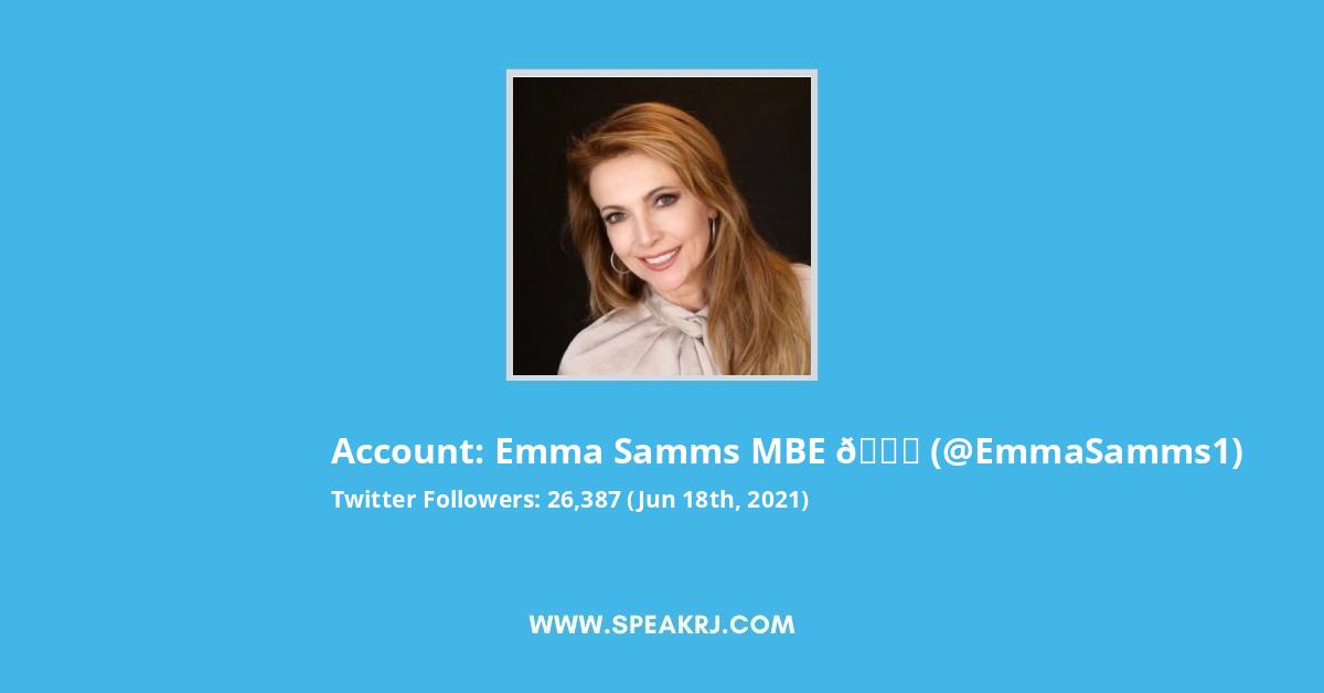 Emma Samms MBE Twitter Stats