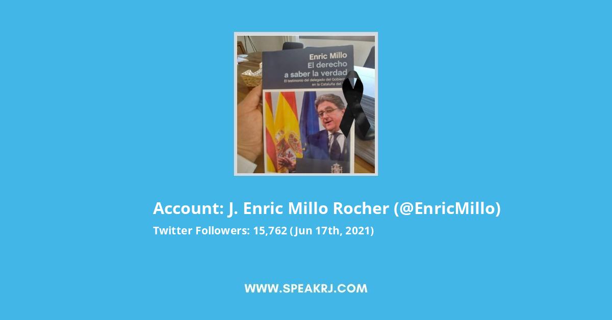 J. Enric Millo Rocher Twitter Stats