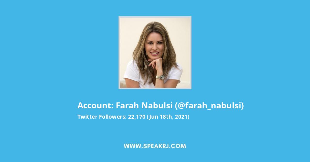 Farah Nabulsi Twitter Stats