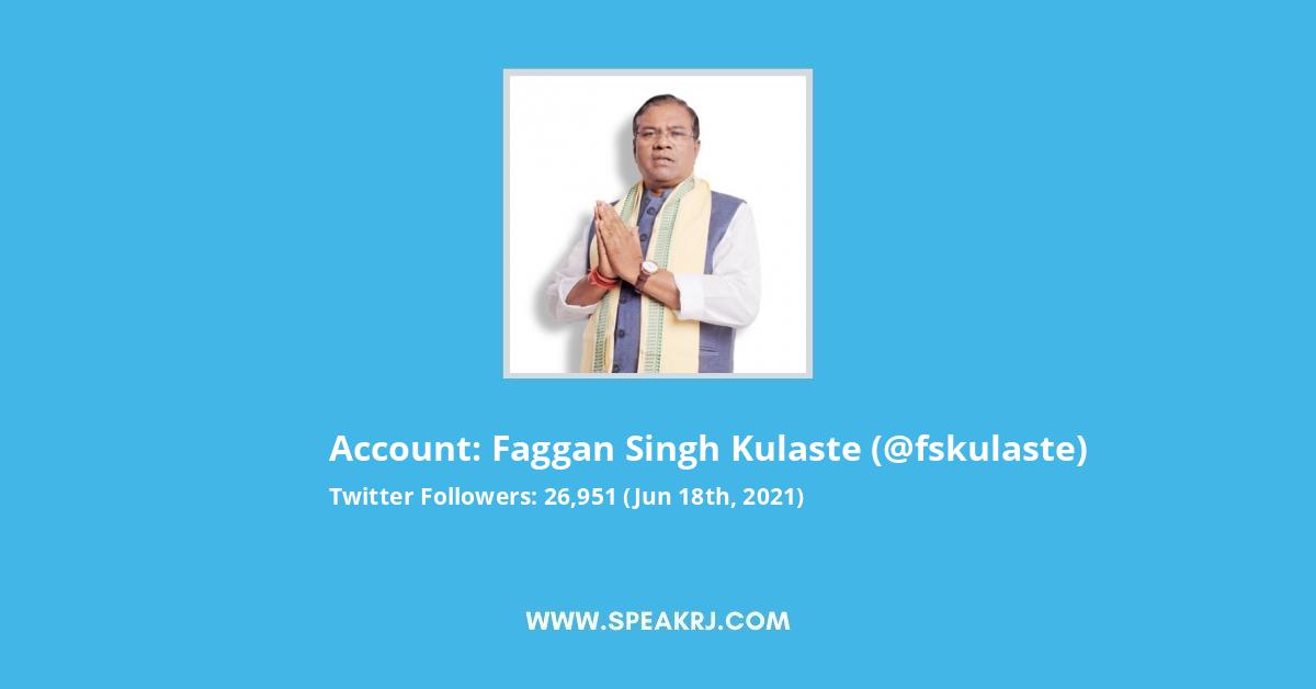 Faggan Singh Kulaste Twitter Stats