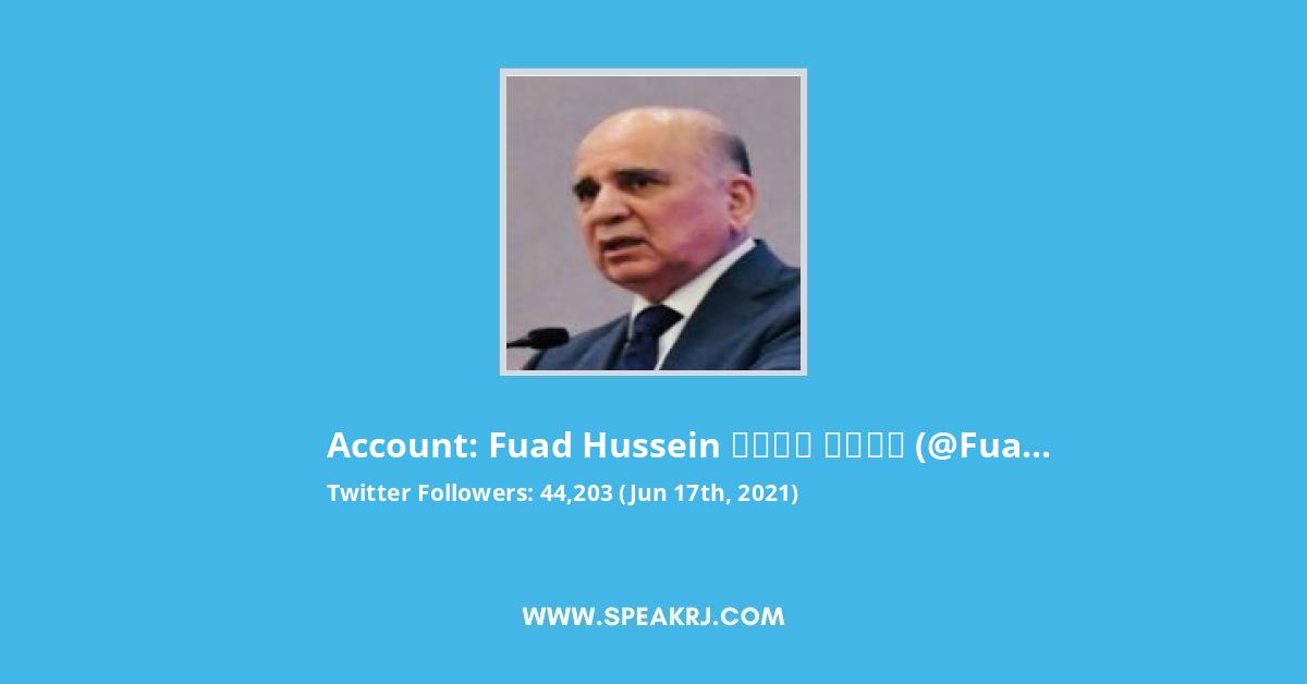 Fuad Hussein فؤاد حسين Twitter Stats