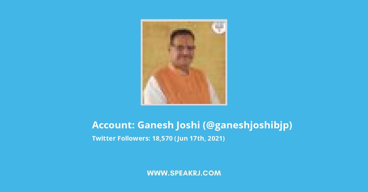 Ganesh Joshi Twitter Stats