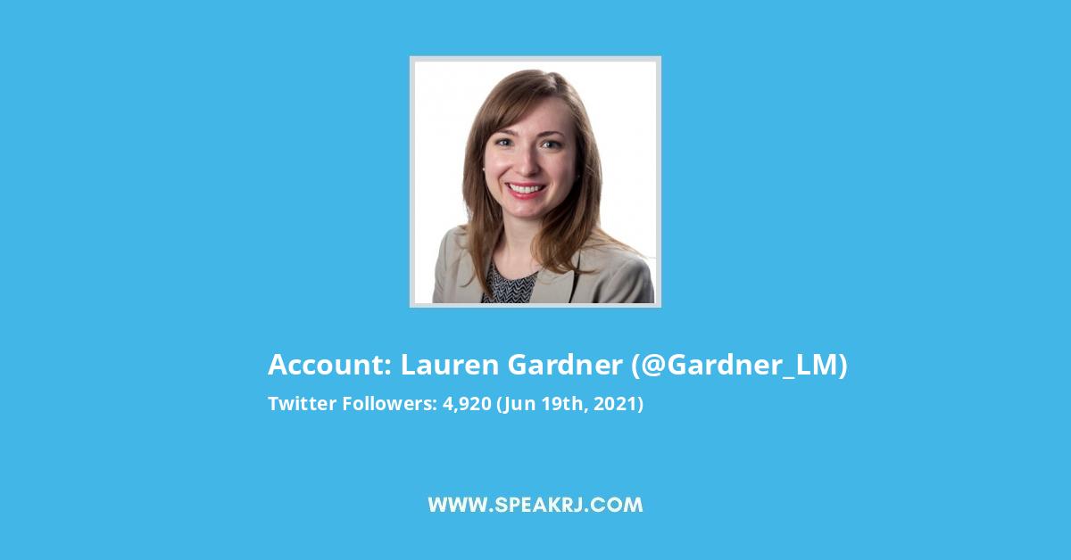 Lauren Gardner Twitter Stats