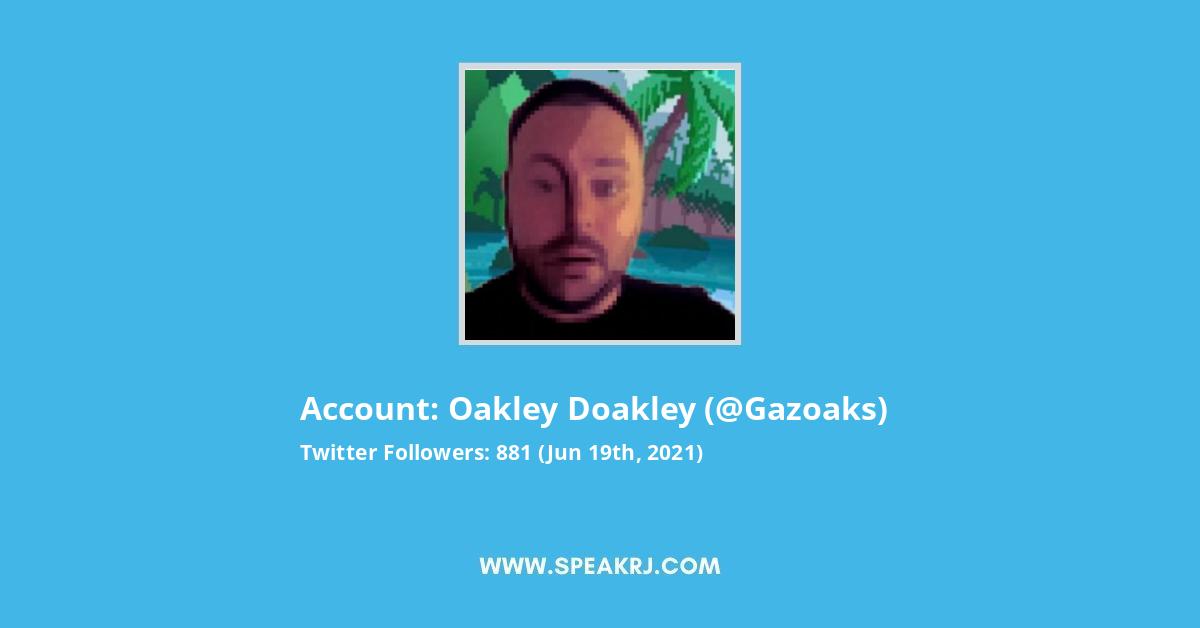 Oakley Doakley Twitter Followers Statistics / Analytics - SPEAKRJ Stats